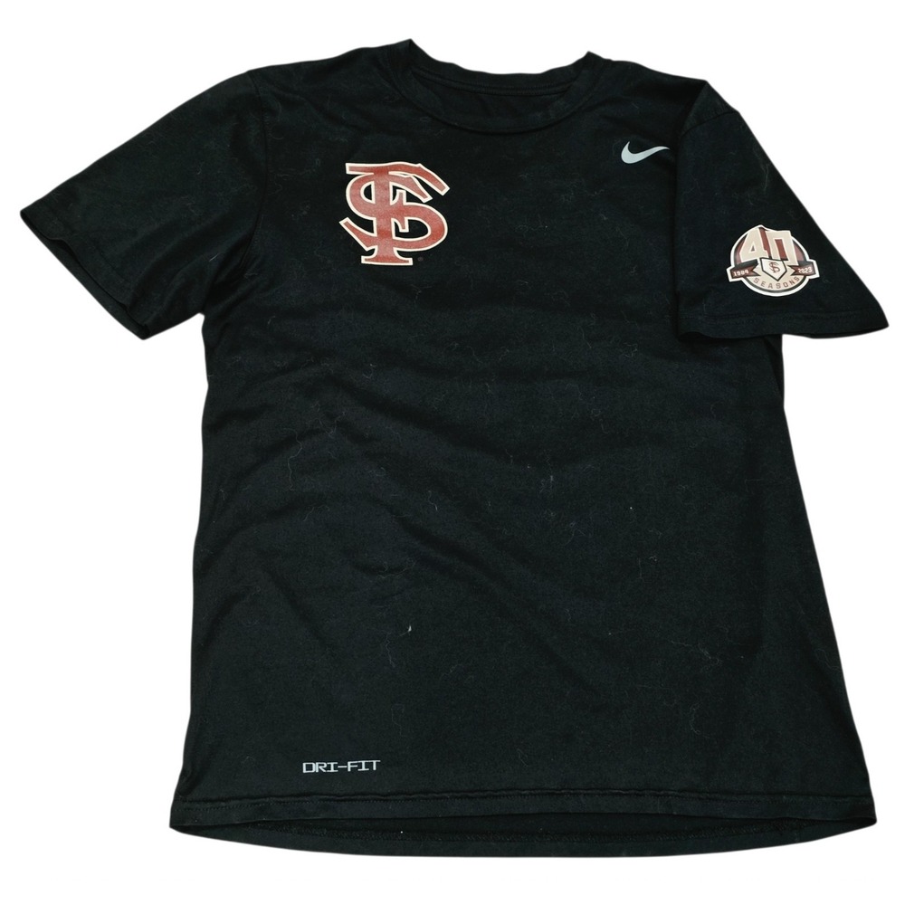 Nike Florida State FSU Baseball Team 40 Seasons Shirt Mens M 1983-2023 Black
